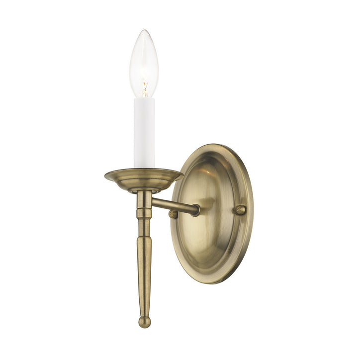Livex Williamsburgh 5121-01 Wall Sconce Light - Antique Brass