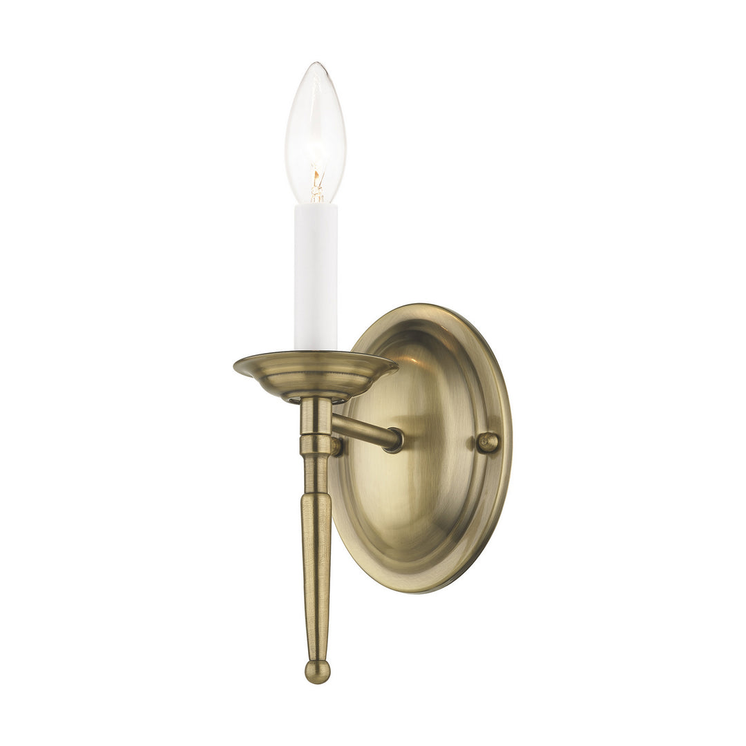 Livex Williamsburgh 5121-01 Wall Sconce Light - Antique Brass