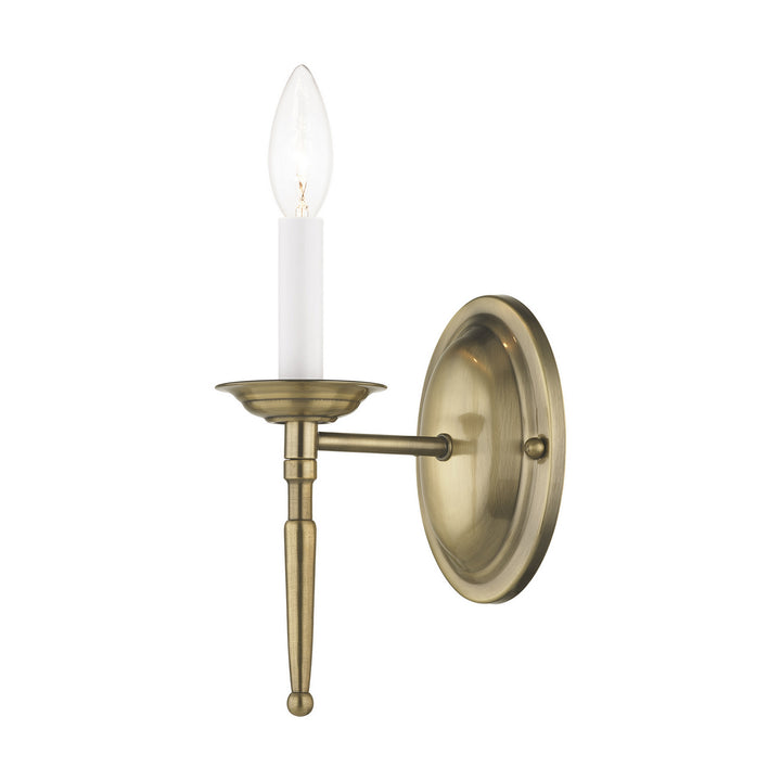 Livex Williamsburgh 5121-01 Wall Sconce Light - Antique Brass