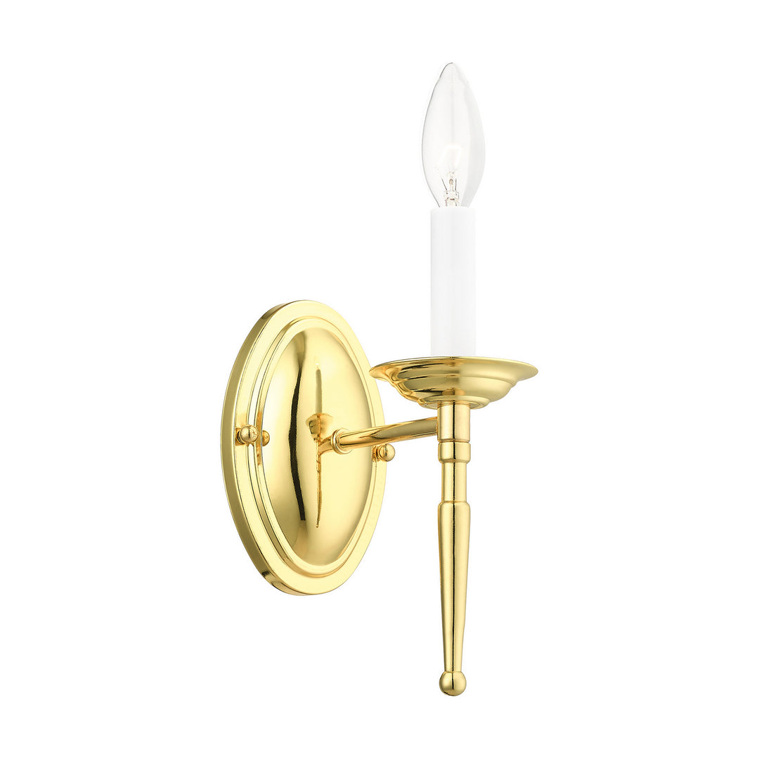 Livex Williamsburgh 5121-02 Wall Sconce Light - Polished Brass
