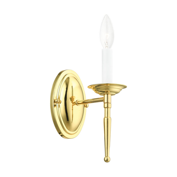 Livex Williamsburgh 5121-02 Wall Sconce Light - Polished Brass