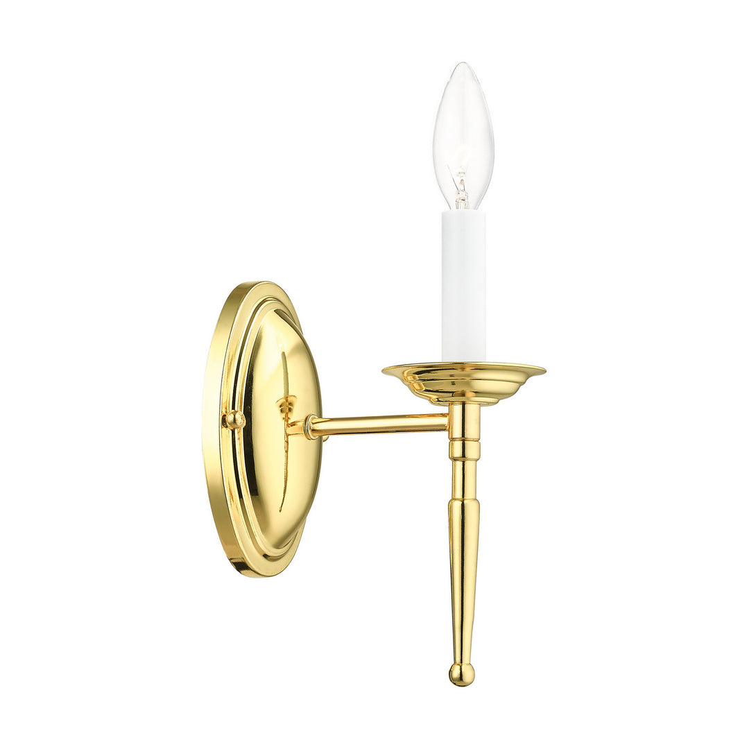 Livex Williamsburgh 5121-02 Wall Sconce Light - Polished Brass