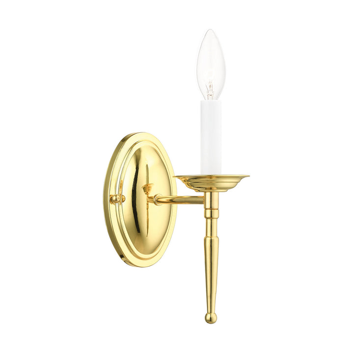 Livex Williamsburgh 5121-02 Wall Sconce Light - Polished Brass