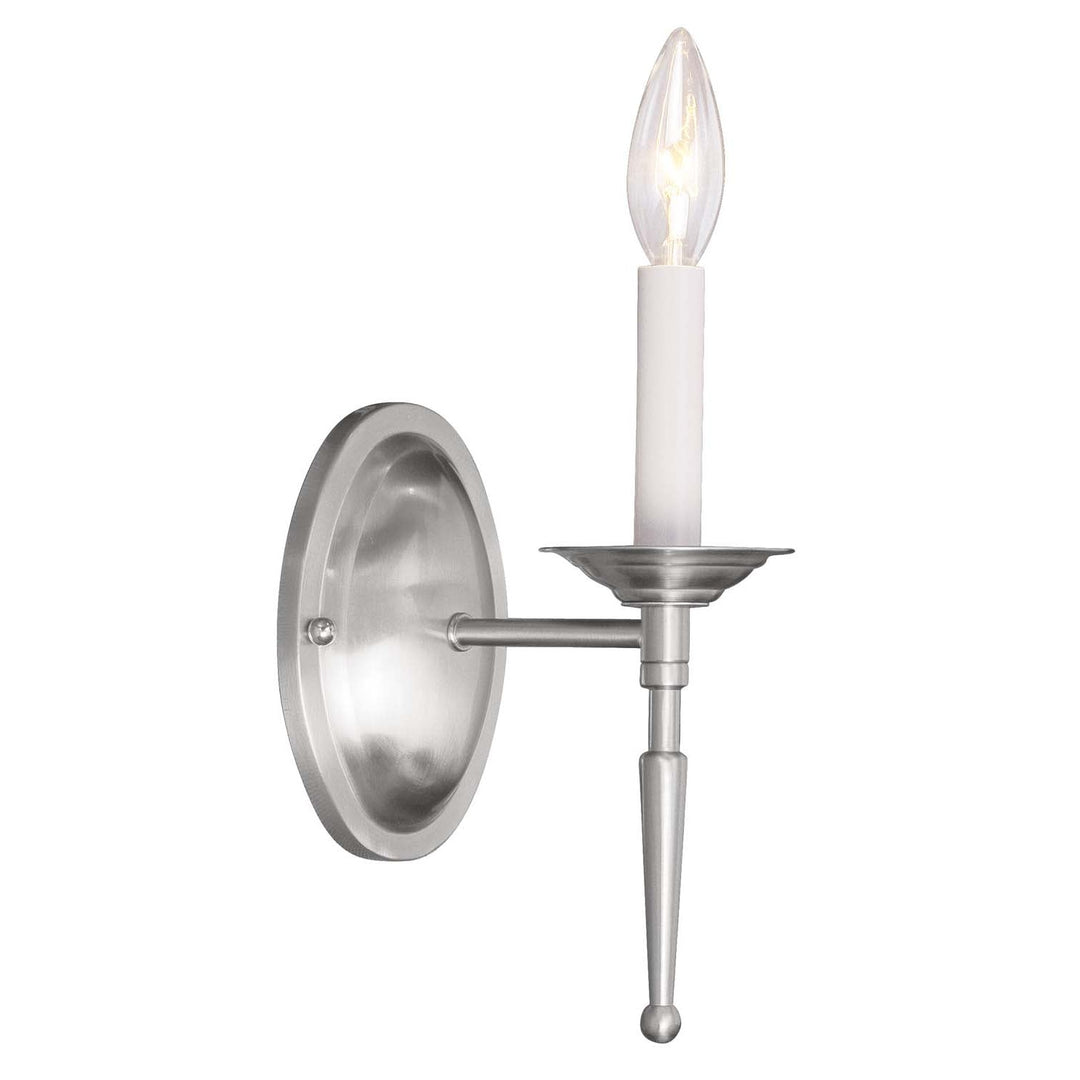 Livex Williamsburgh 5121-91 Wall Sconce Light - Brushed Nickel