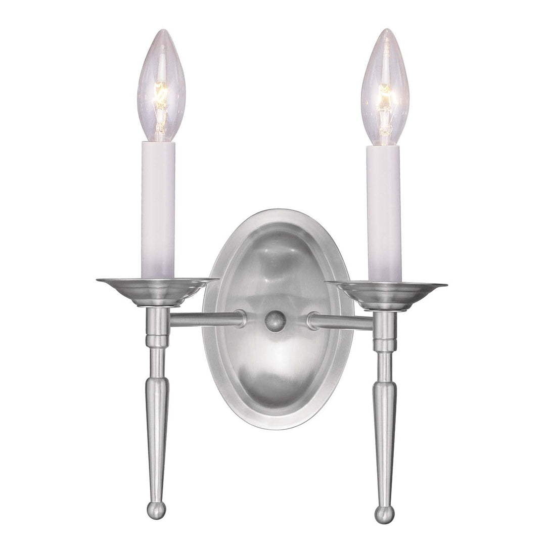 Livex Williamsburgh 5122-91 Wall Sconce Light - Brushed Nickel