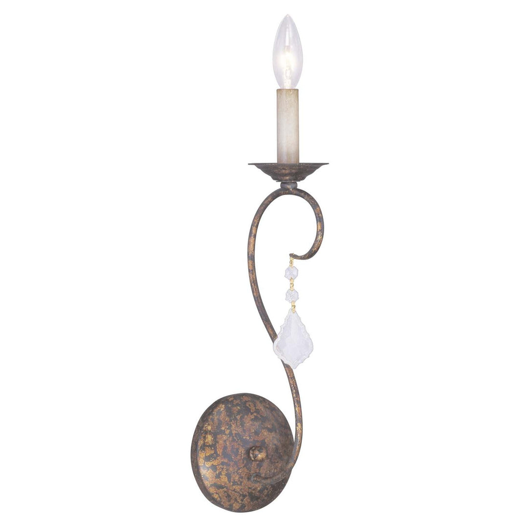 Livex Chesterfield 6421-71 Wall Sconce Light - Hand Applied Venetian Golden Bronze