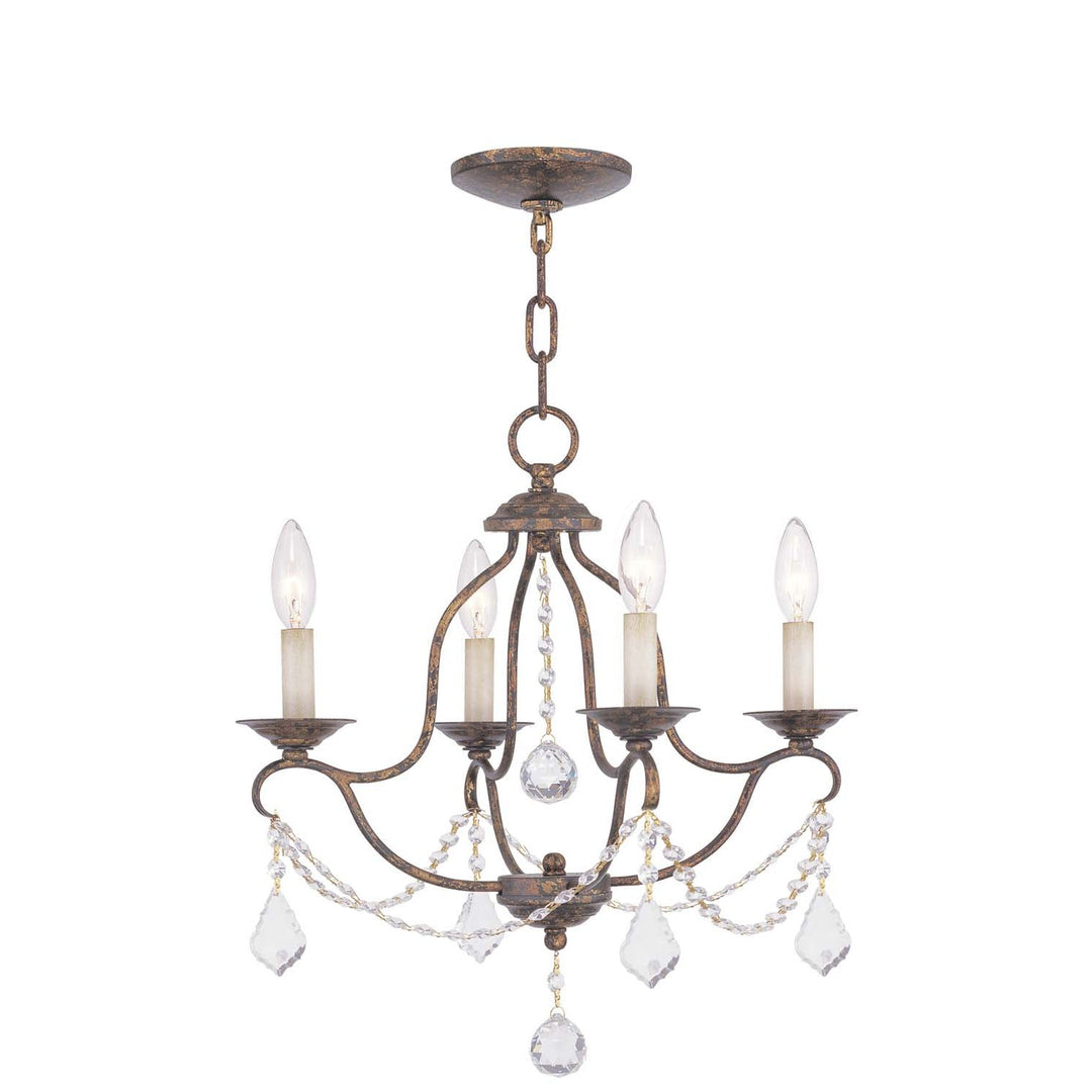 Livex Chesterfield 6424-71 Chandelier Light - Hand Applied Venetian Golden Bronze