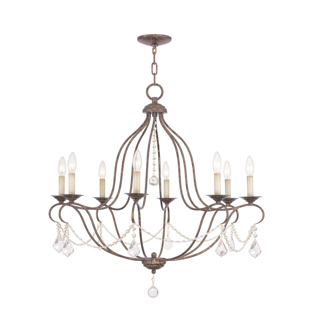 Livex Chesterfield 6428-71 Chandelier Light - Hand Applied Venetian Golden Bronze