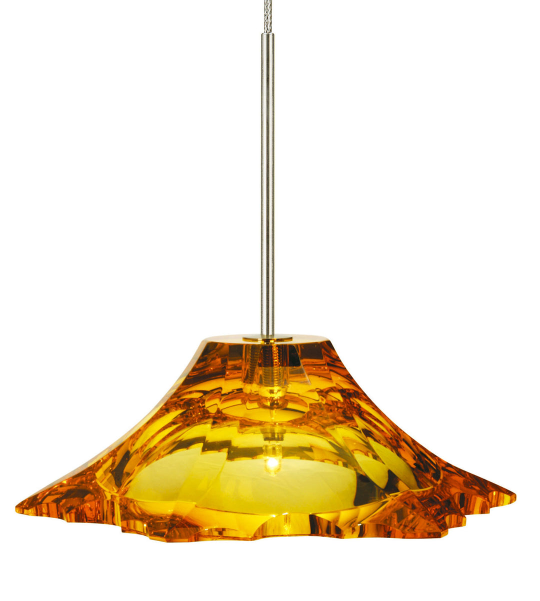 Stone Lighting PD038AMPNX2R Peak One Light Pendant  Polished Nickel