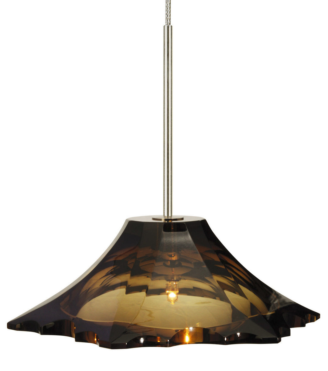 Stone Lighting PD038CGPNX2C Peak One Light Pendant  Polished Nickel