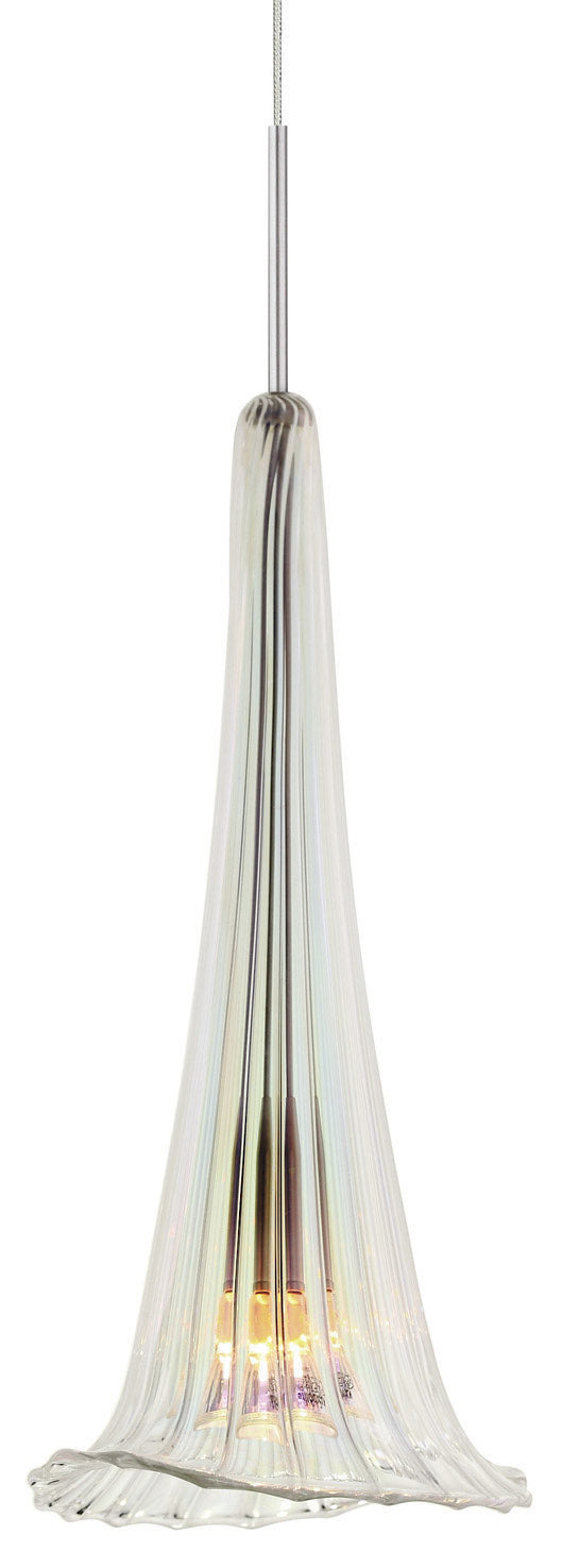 Stone Lighting PD103CRSNL2C Calla Lilly One Light Pendant  Satin Nickel