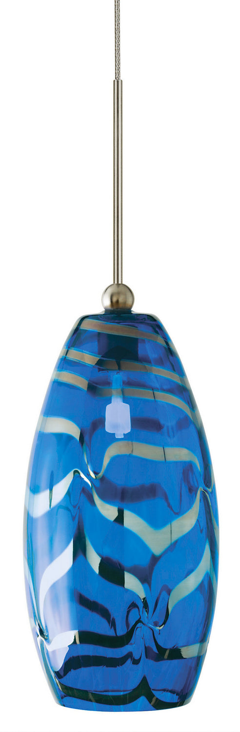 Stone Lighting PD164BUSNX3M Caramel One Light Pendant  Satin Nickel