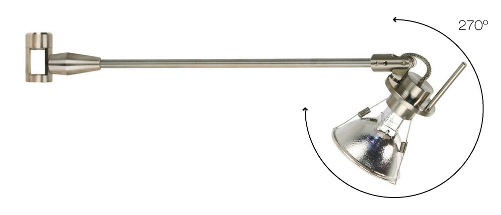 Stone Lighting WB200SN10D6R Snap Extension Head 10``  Satin Nickel