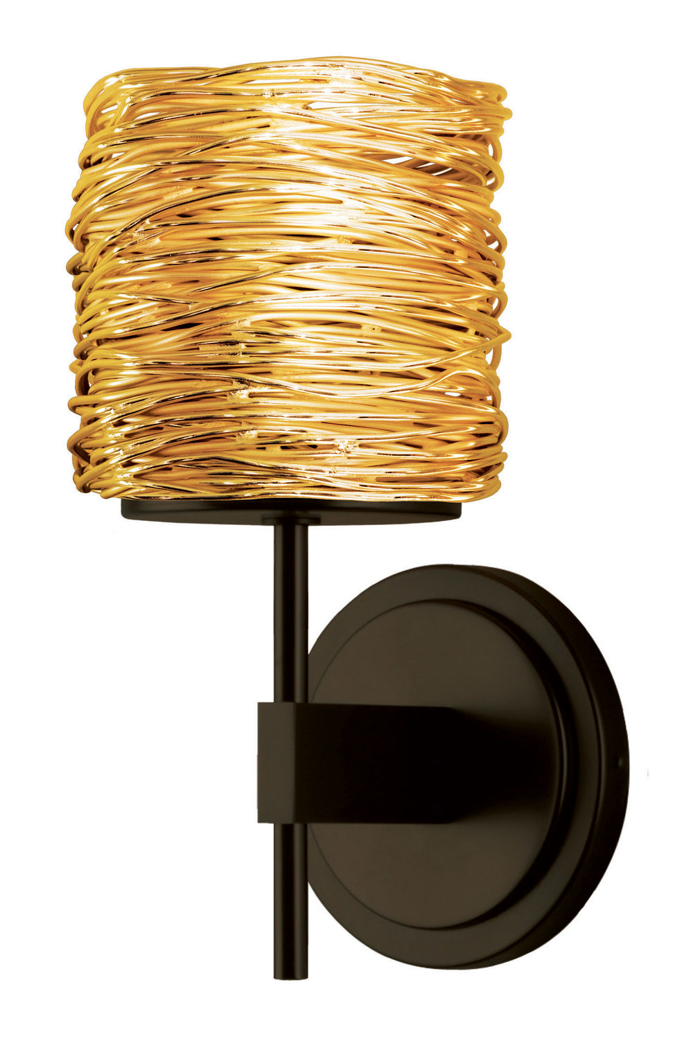 Stone Lighting WS537GOBZL2 Short Coil One Light Wall Sconce  Gold/Bronze