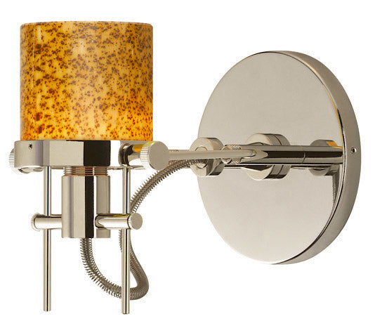 Stone Lighting WSF203MOPNM5 Focus One Light Wall Sconce  Polished Nickel