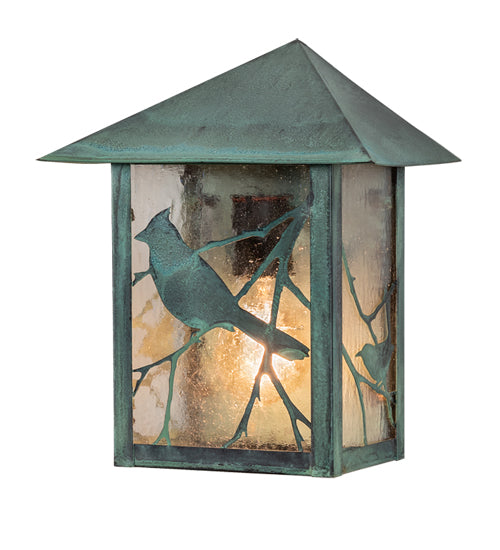 Meyda Tiffany Lighting 37386 Seneca One Light Wall Sconce Outdoor Verde