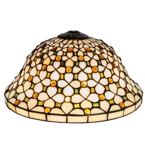 Meyda Tiffany Lighting 37423 Diamond & Jewel Shade Lamp Shade Bronze / Dark