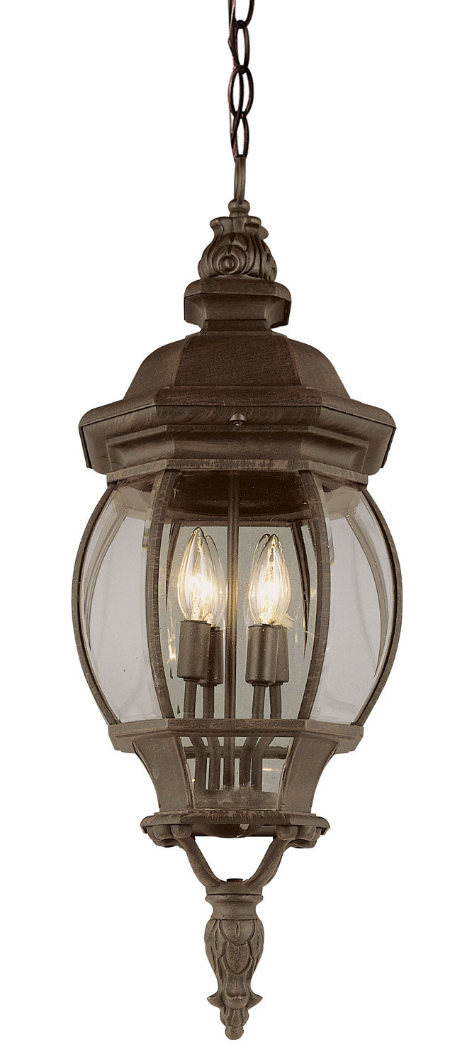Trans Globe Imports 4067 RT Parsons Four Light Hanging Lantern Outdoor Bronze / Dark