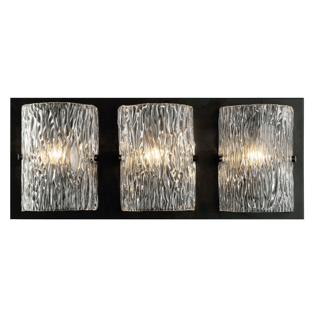 Varaluz Morgan 376B03BL Bath Vanity Light 23 in. wide - Black