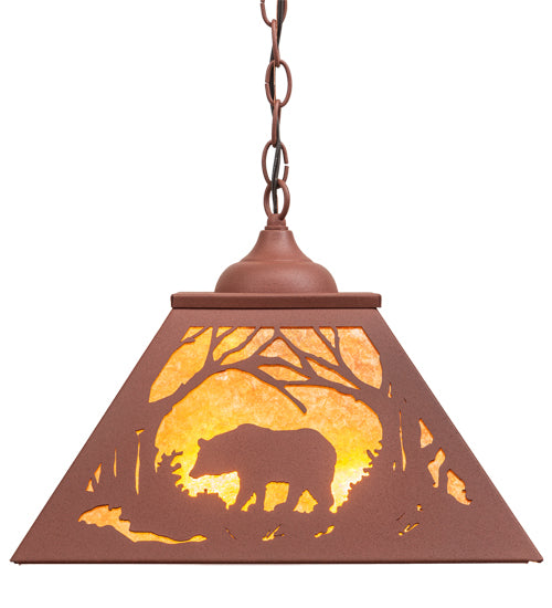 Meyda Tiffany Black Bear 37740 Pendant Light - Rust