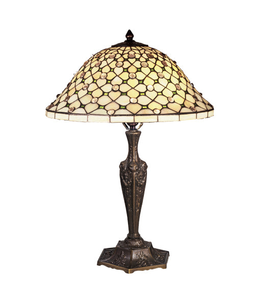 Meyda Tiffany Lighting 37782 Diamond & Jewel One Light Table Lamp Lamp Bronze / Dark