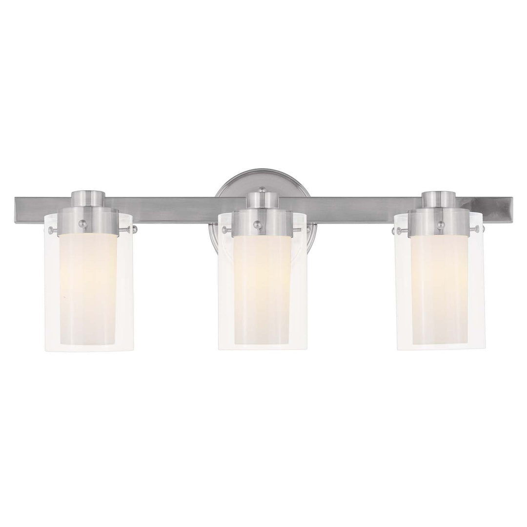 Livex Manhattan 1543-91 Bath Vanity Light 23 in. wide - Brushed Nickel