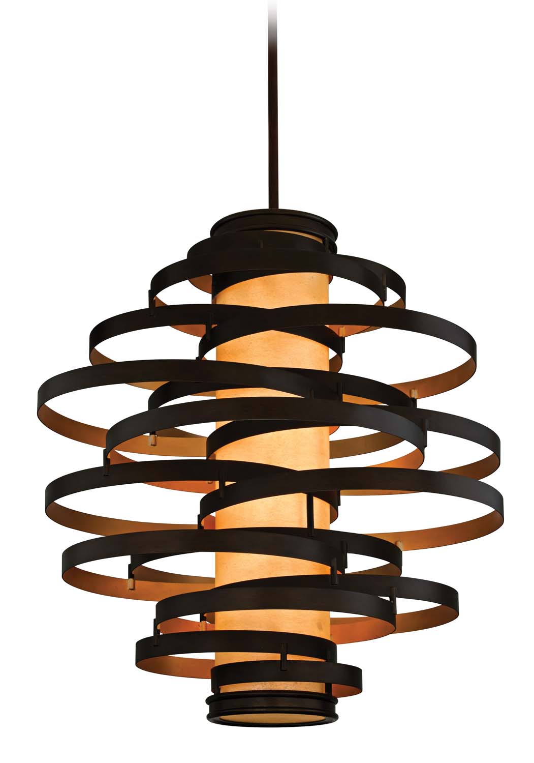 Corbett Vertigo 113-76 Pendant Light - Bronze And Gold Leaf