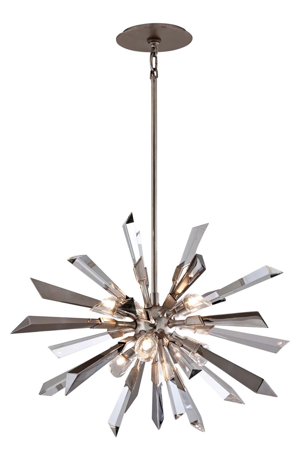 Corbett Inertia 140-46 Pendant Light - Silver Leaf