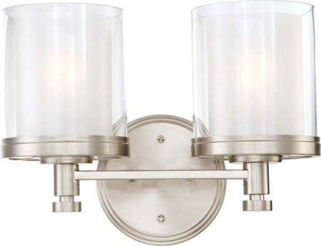 Nuvo Decker 60-4642 Bath Vanity Light 14 in. wide - Brushed Nickel