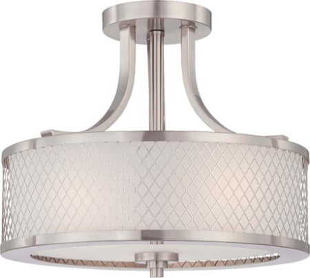 Nuvo Fusion 60-4692 Ceiling Light - Brushed Nickel / Frosted