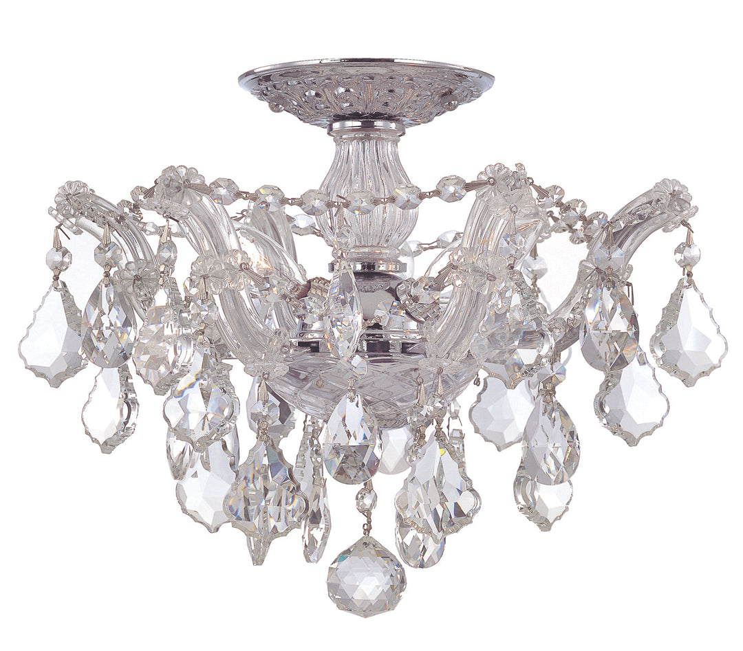 Crystorama Lighting 4430-CH-CL-SAQ Maria Theresa  Polished Chrome