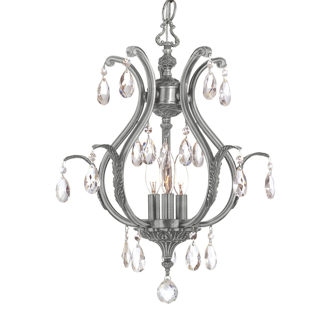 Crystorama Dawson 5560-PW-CL-S Chandelier Light - Pewter
