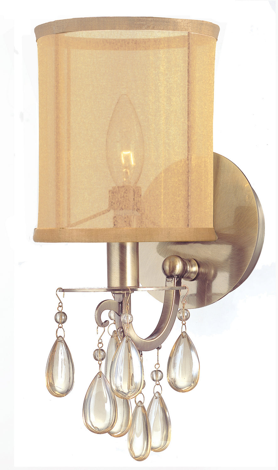 Crystorama Hampton 5621-AB Wall Light - Antique Brass