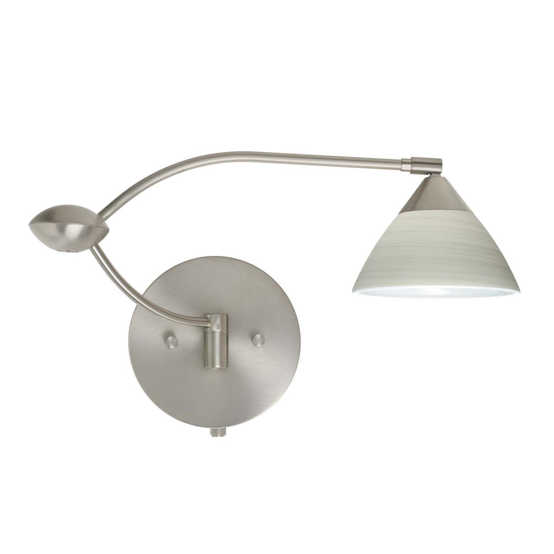 Besa Lighting 1WU-1743KR-SN Modern Domi Lamp Satin Nickel