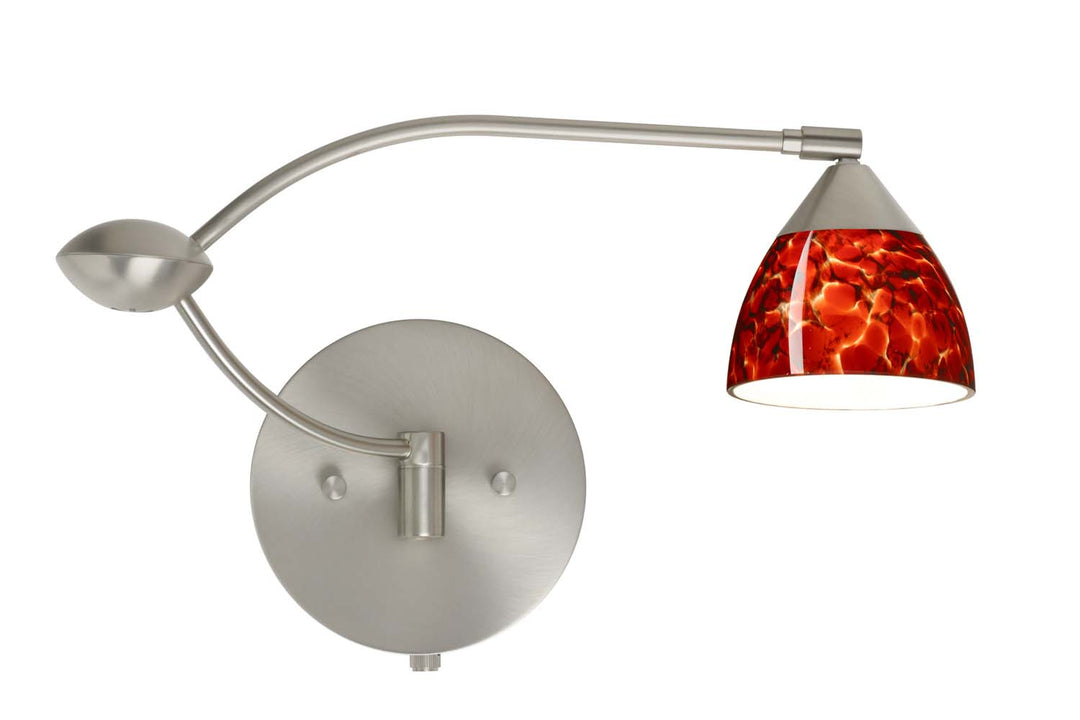 Besa Lighting 1WU-185841-SN Modern Divi Lamp Satin Nickel