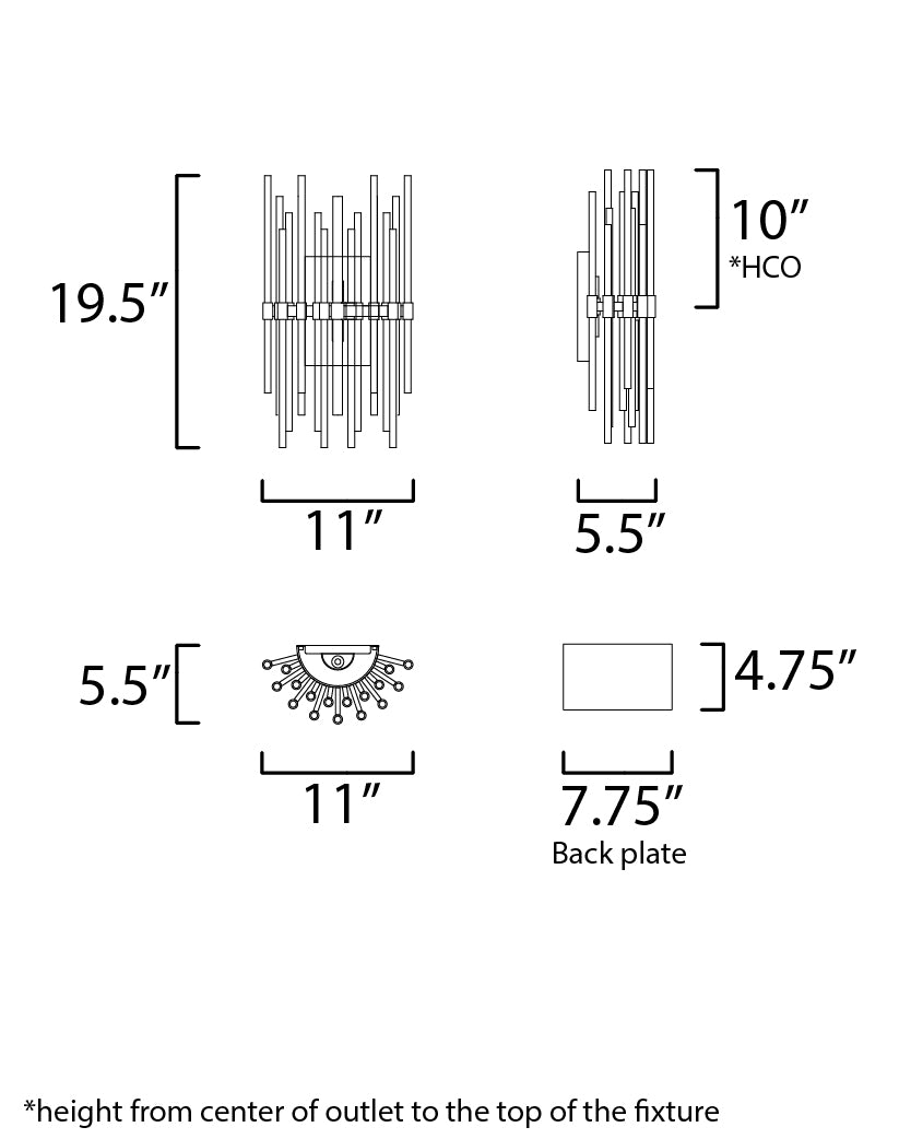 Maxim Divine 38409CLHR Wall Sconce Light - Heritage