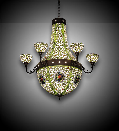 Meyda Tiffany Grand Tulip Medallion 38465 Chandelier Light - Cafe-Noir