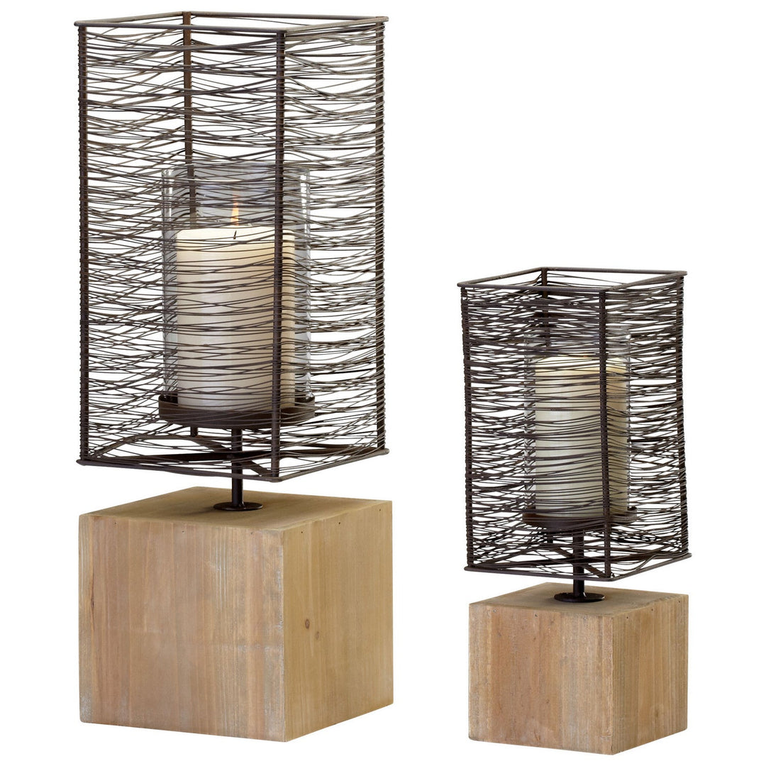 Cyan Design 04744  Vail Home Decor Raw Iron And Natural Wood