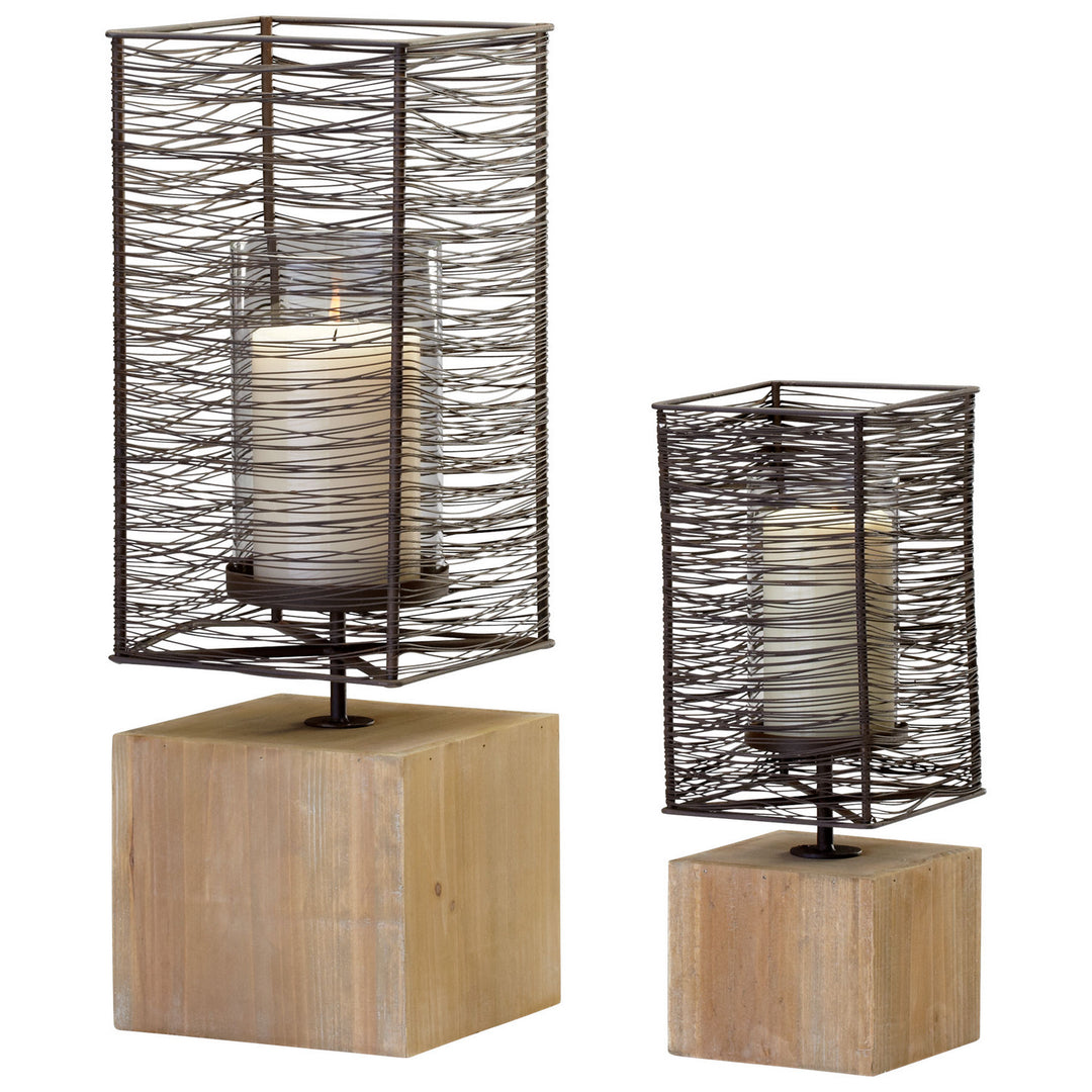 Cyan Design 04744  Vail Home Decor Raw Iron And Natural Wood
