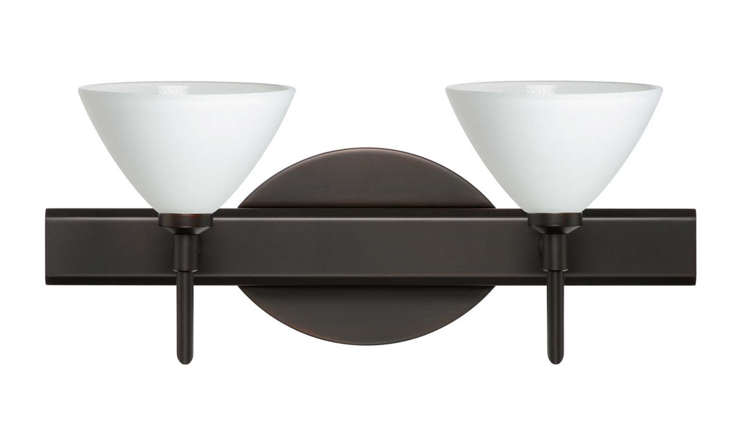 Besa Domi 2SW-174307-BR Bath Vanity Light 15 in. wide - Bronze