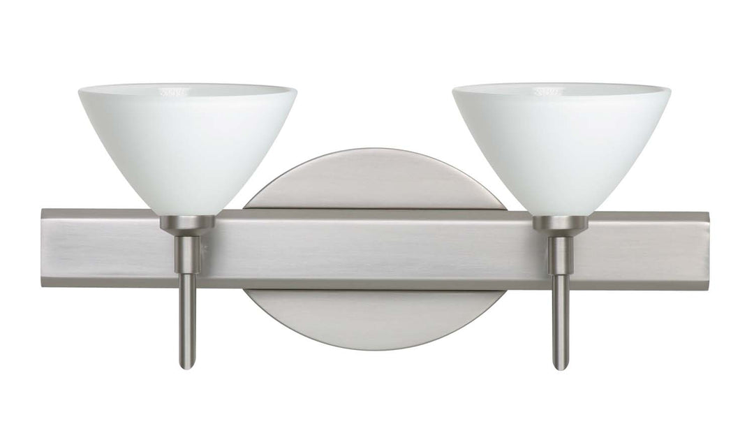 Besa Domi 2SW-174307-SN Bath Vanity Light 15 in. wide - Satin Nickel