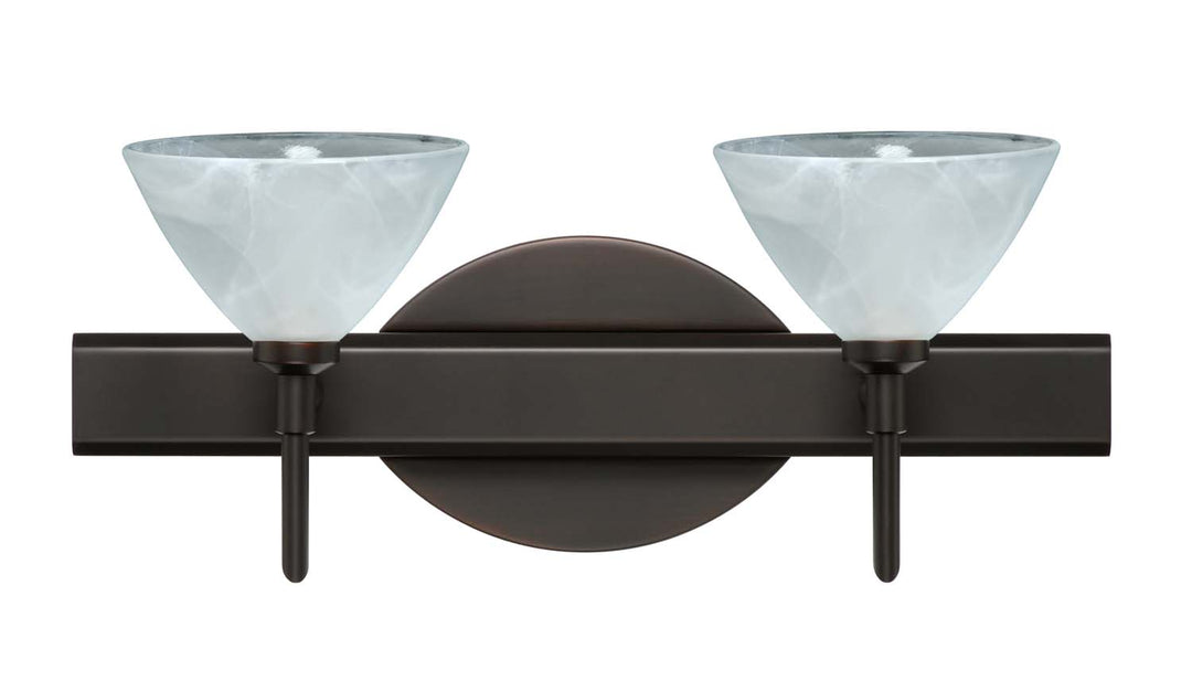 Besa Domi 2SW-174352-BR Bath Vanity Light 15 in. wide - Bronze