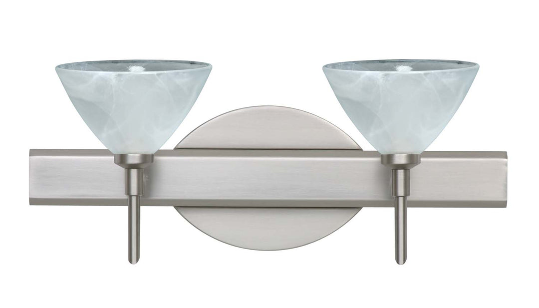 Besa Domi 2SW-174352-SN Bath Vanity Light 15 in. wide - Satin Nickel
