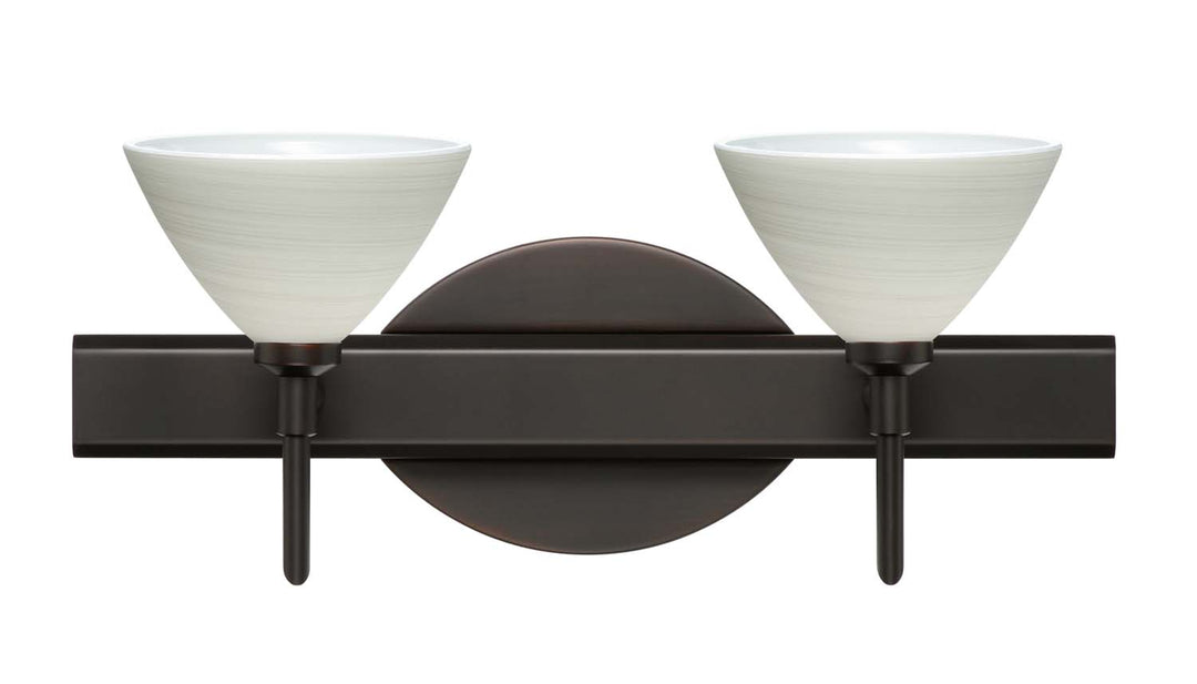 Besa Domi 2SW-1743KR-BR Bath Vanity Light 15 in. wide - Bronze