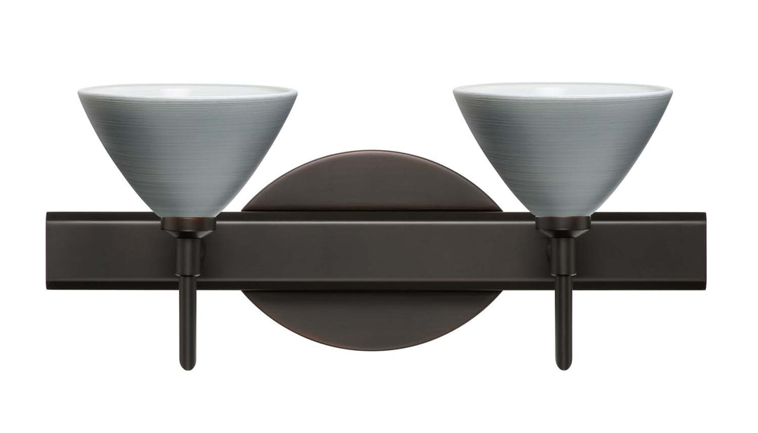 Besa Domi 2SW-1743TN-BR Bath Vanity Light 15 in. wide - Bronze