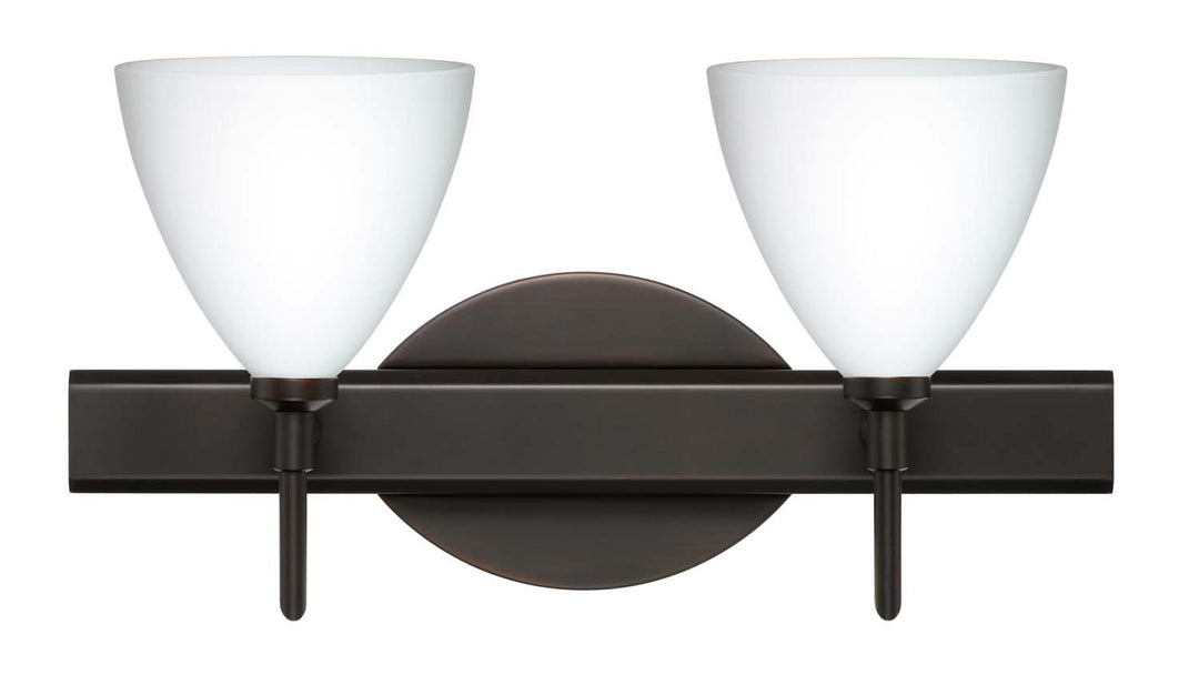 Besa Mia 2SW-177907-BR Bath Vanity Light 15 in. wide - Bronze