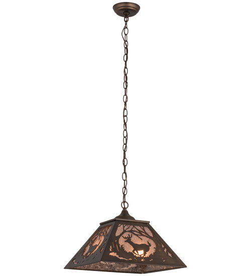 Meyda Tiffany Deer At Dawn 38690 Pendant Light - Antique Copper