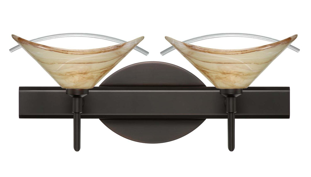 Besa Hoppi 2SW-181305-BR Bath Vanity Light 15 in. wide - Bronze