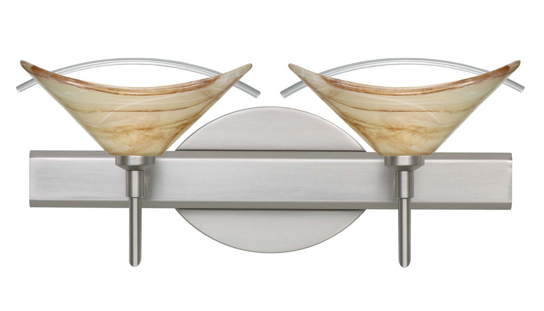Besa Hoppi 2SW-181305-SN Bath Vanity Light 15 in. wide - Satin Nickel