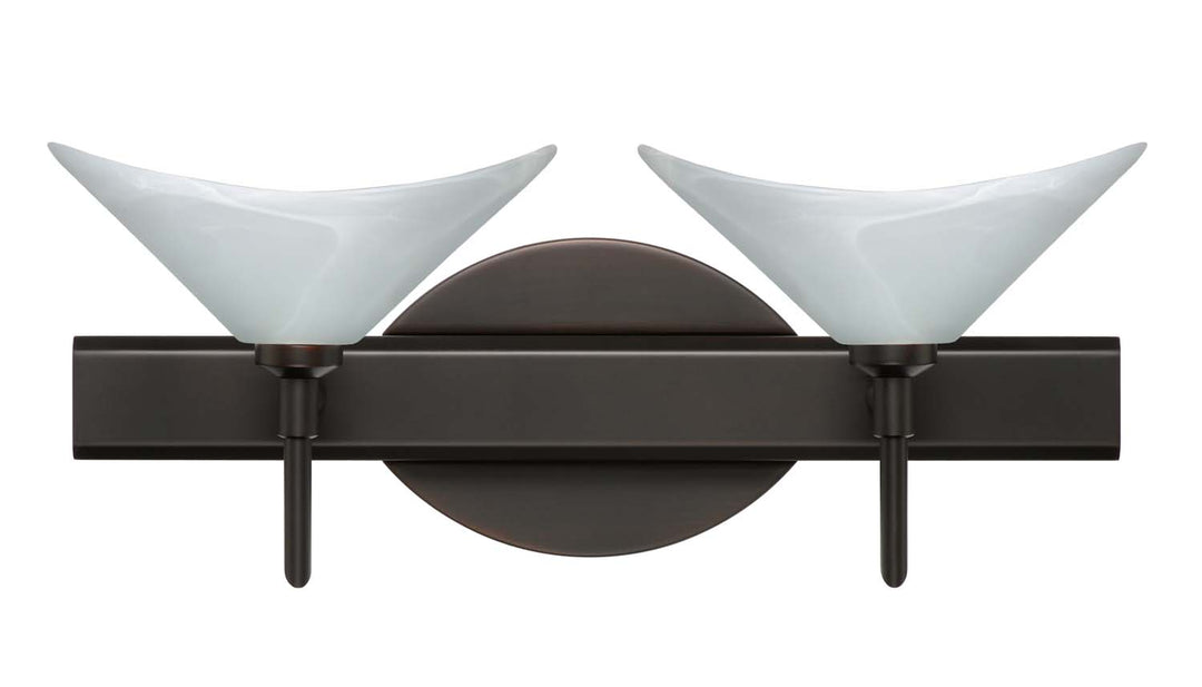 Besa Hoppi 2SW-191352-BR Bath Vanity Light 15 in. wide - Bronze